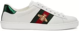 gucci white bee ace fit pic